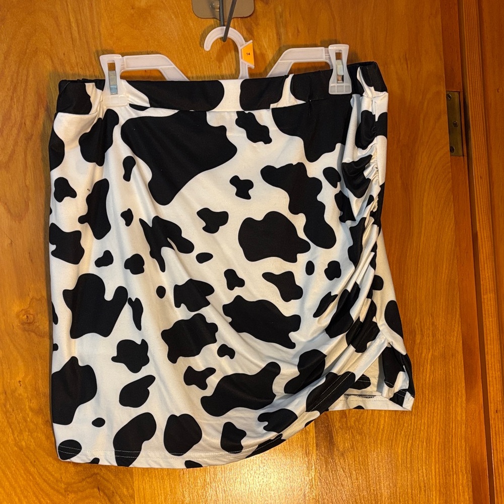 Cow Print Women's Skirt